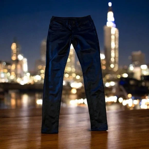Rare Vintage True Religion satin shiny skinny leg jeans style #WP83592 Vintage